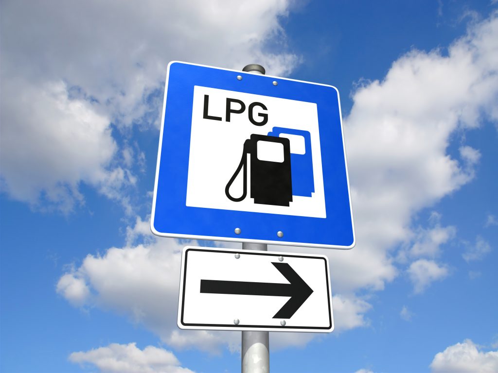 LPG Schild Flüssiggas Gas 